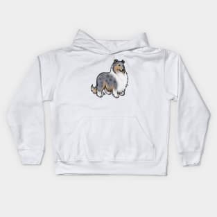 Dog - Rough Collie - Blue Merle Kids Hoodie